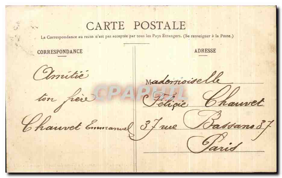 CPA Bois de Vincennes La Grotte des Iles Daumesnil — Rückseite