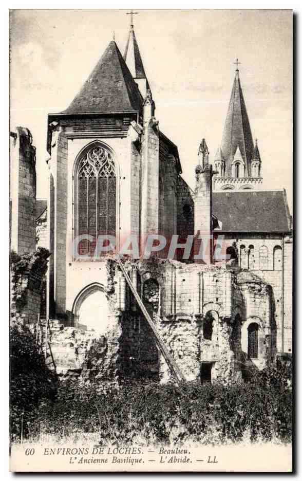CPA Environs De Loches Beaulieu L'Ancienne Basilique L'Abside