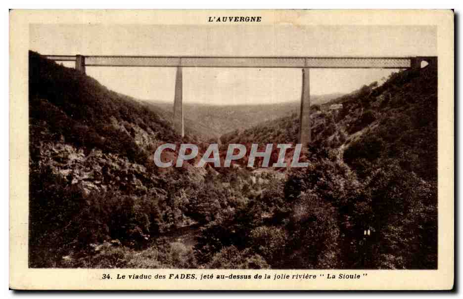 CPA L'Auvergne Le Viaduc des Fades jete au dessus de la jolie riviere La Sioule