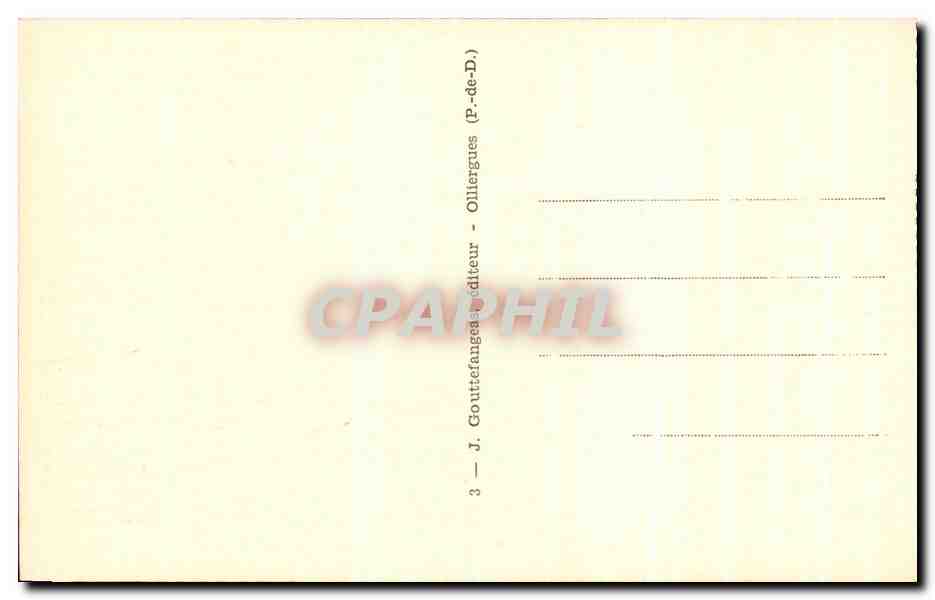 CPA Sommet du Puy De Dome Les Ruines du Temple de Mercure et l'Observatoire — Verso