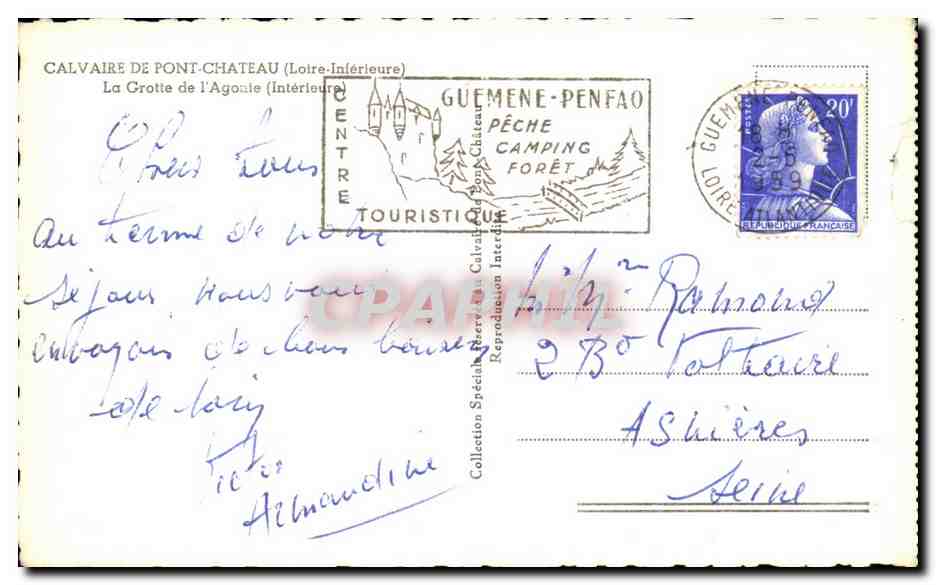 La Grotte de l'Agonie — Calvaire de Pont-Château — Guéméné-Penfao — Rückseite