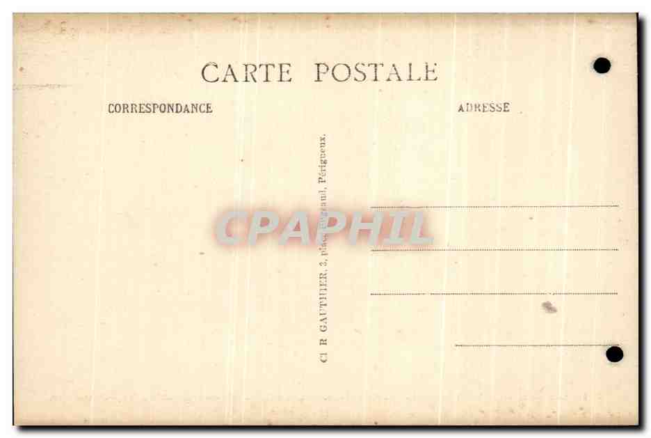 Gouffre de Proumeyssac — Le Grand Jeu d'Orgues (Partie droite) — Éditeur R. Gautulier, Pégueux — Back