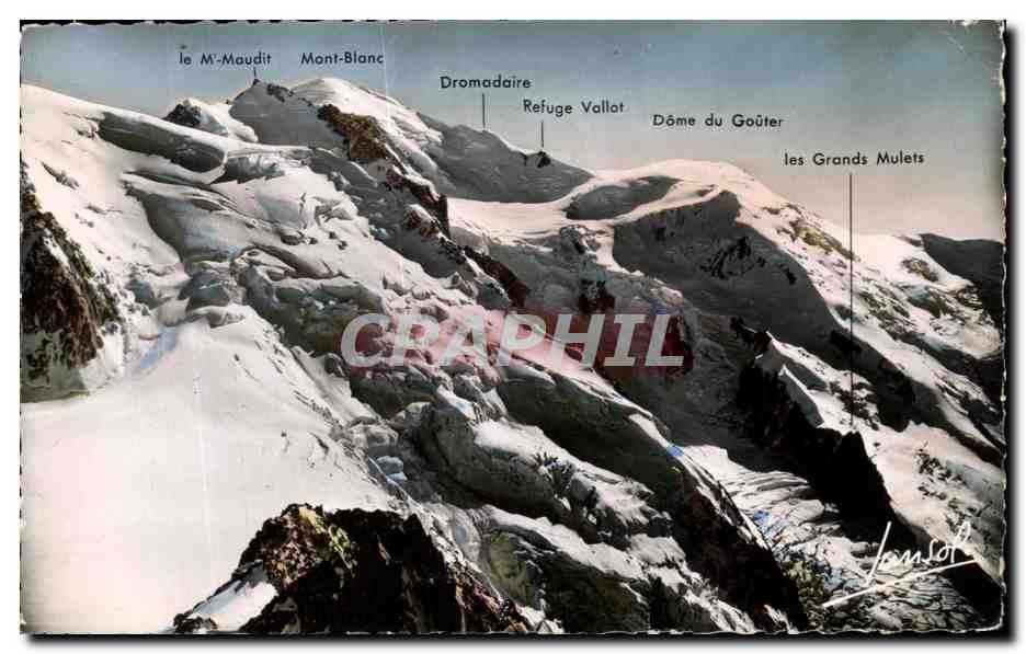 CPA Chamonix Au sommet de I'Aiguille du Midi le Mont Blanc 