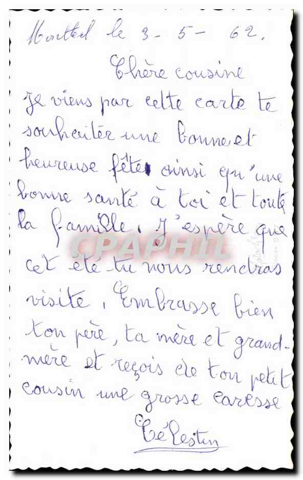 CPSM Fantaisie Fleurs Bonne Fete — Rückseite