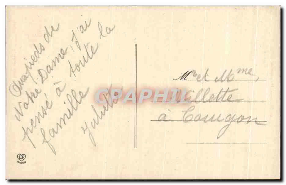 CPA Les Hautes Pyrenees Lourdes La Vierge Couronnee — Verso