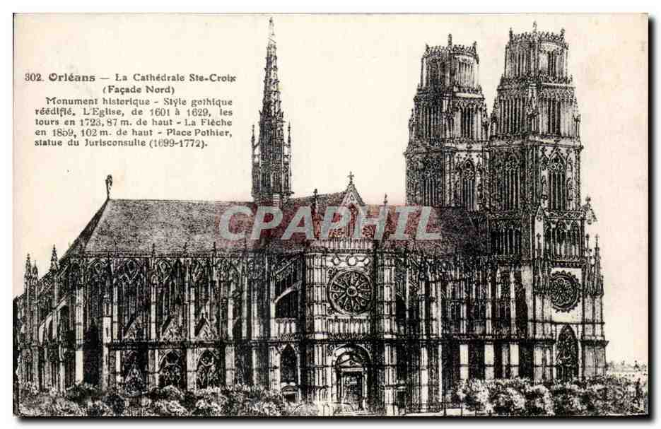 CPA Orleans La Cathedrale Ste Croix Monument historique