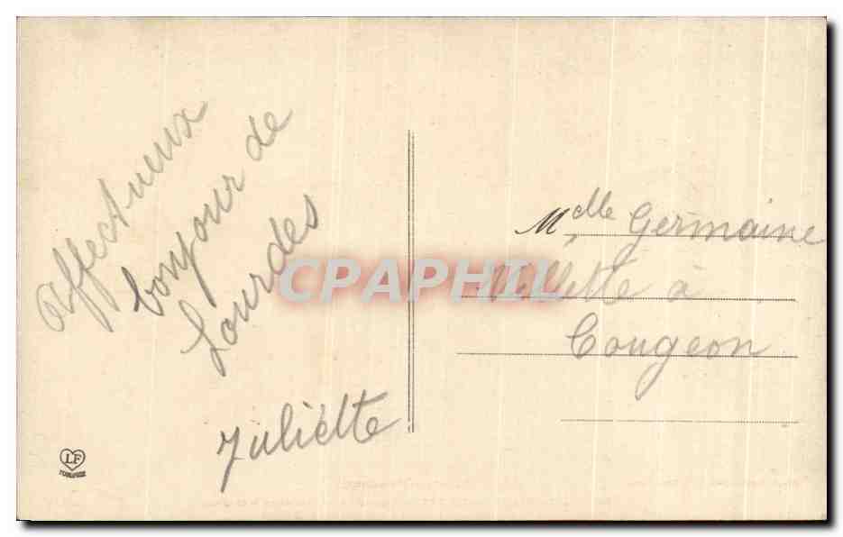 CPA La Grotte De Lourdes Pendant Le Pelerianage National — Verso