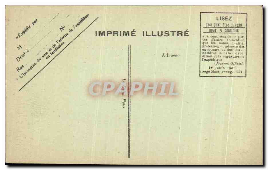 CPA Paris La Conclergerie Sainte Chapelle Tours de I'Horloge Peniche  — Verso