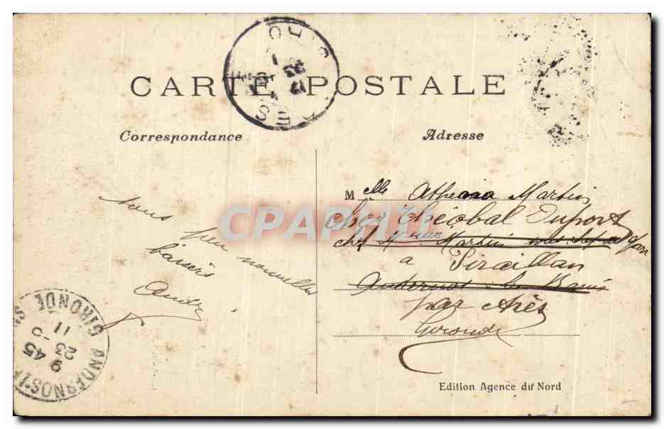 CPA Enghien les Bains Le Chateau d'Enghien Vu du Lac — Verso