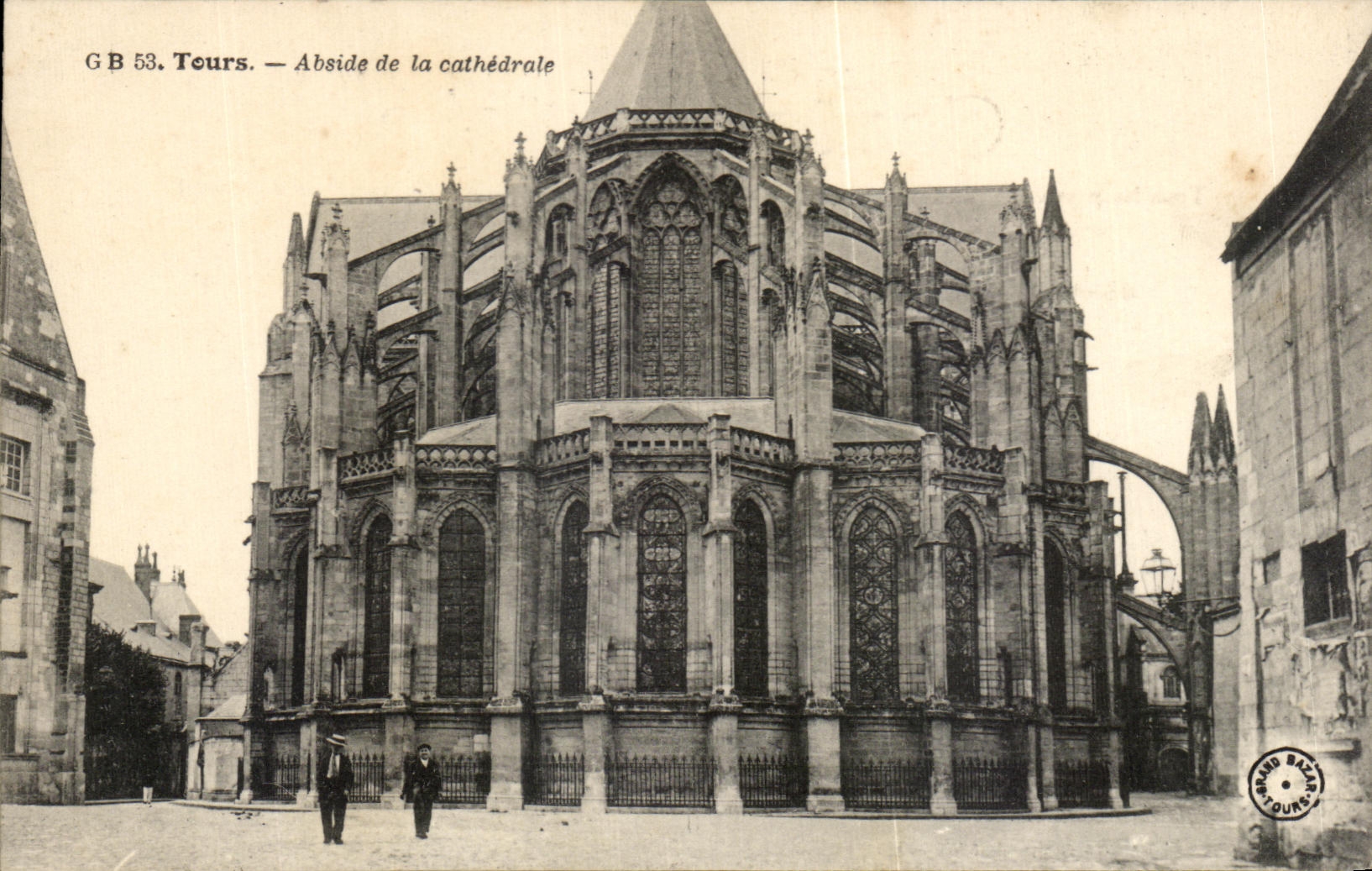 CPA Tours Abside de la Cathedrale