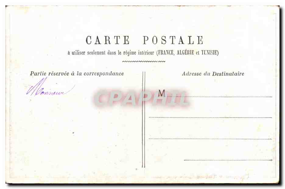 CPA Grand Palais paris  — Verso