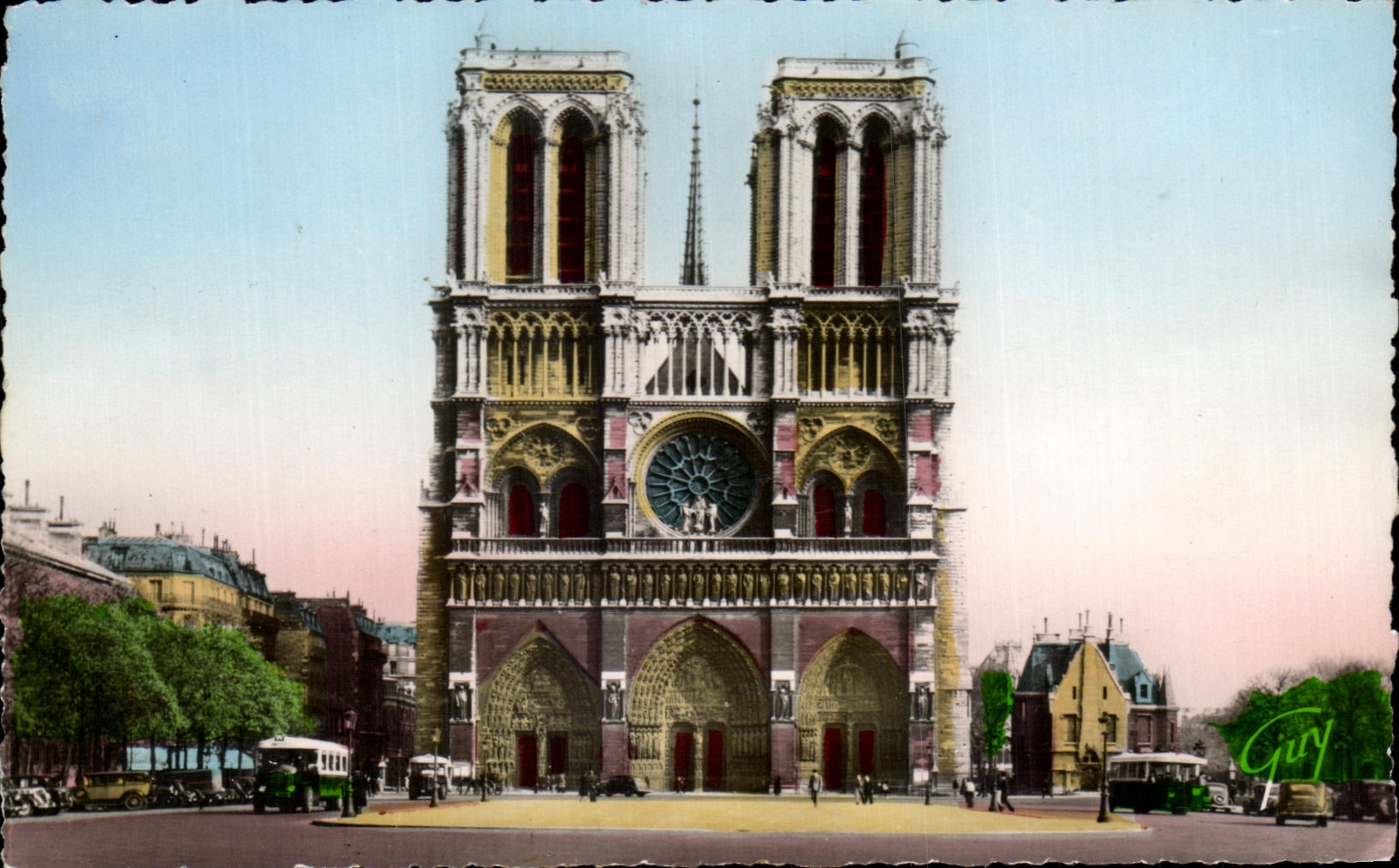 CPA Paris Et Ses Merveilles Cathedrale Notre Dame et la parvis