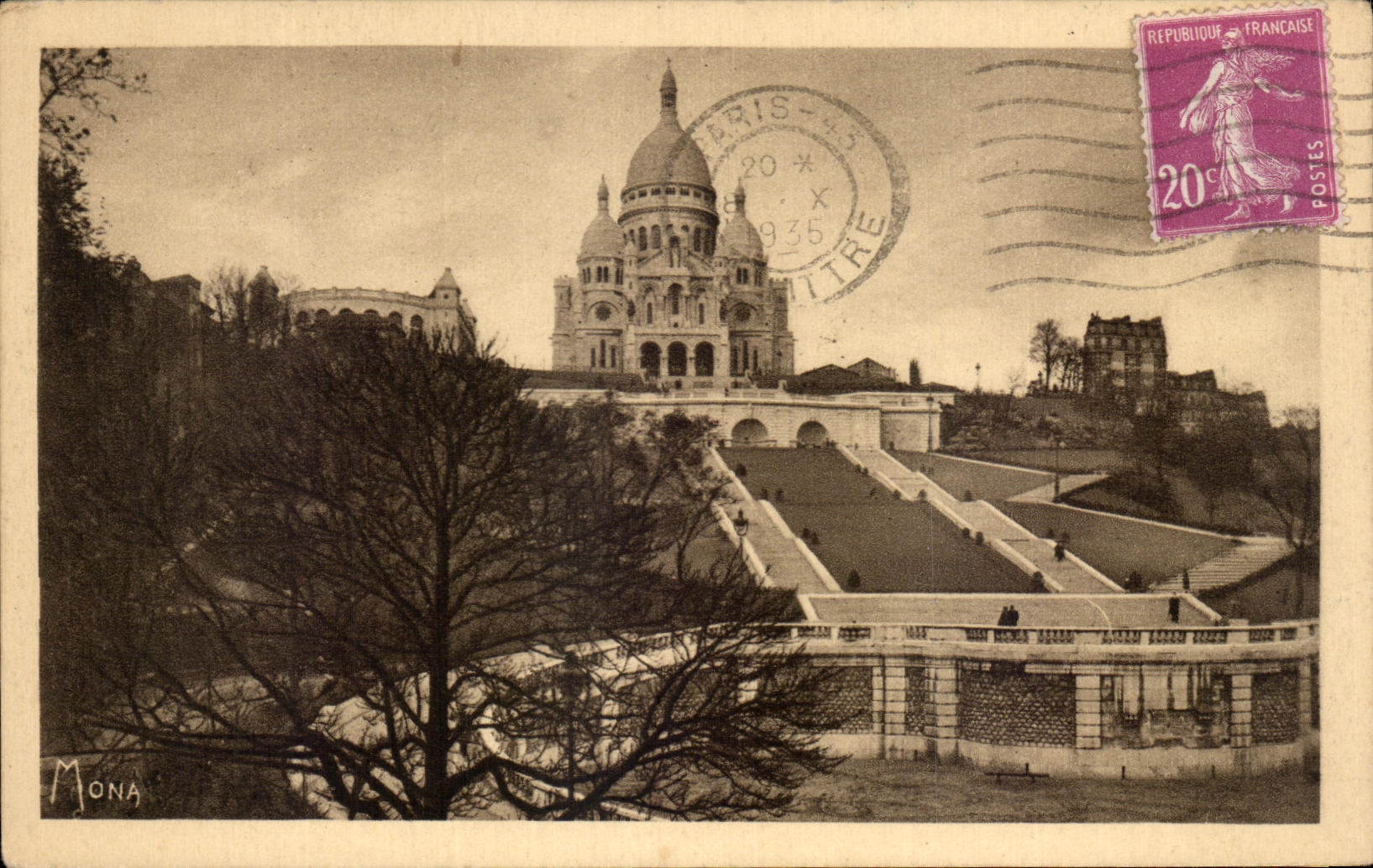 CPA Les Petits Tableaux De Paris La Basilique du Sacre Coeur Montmartre