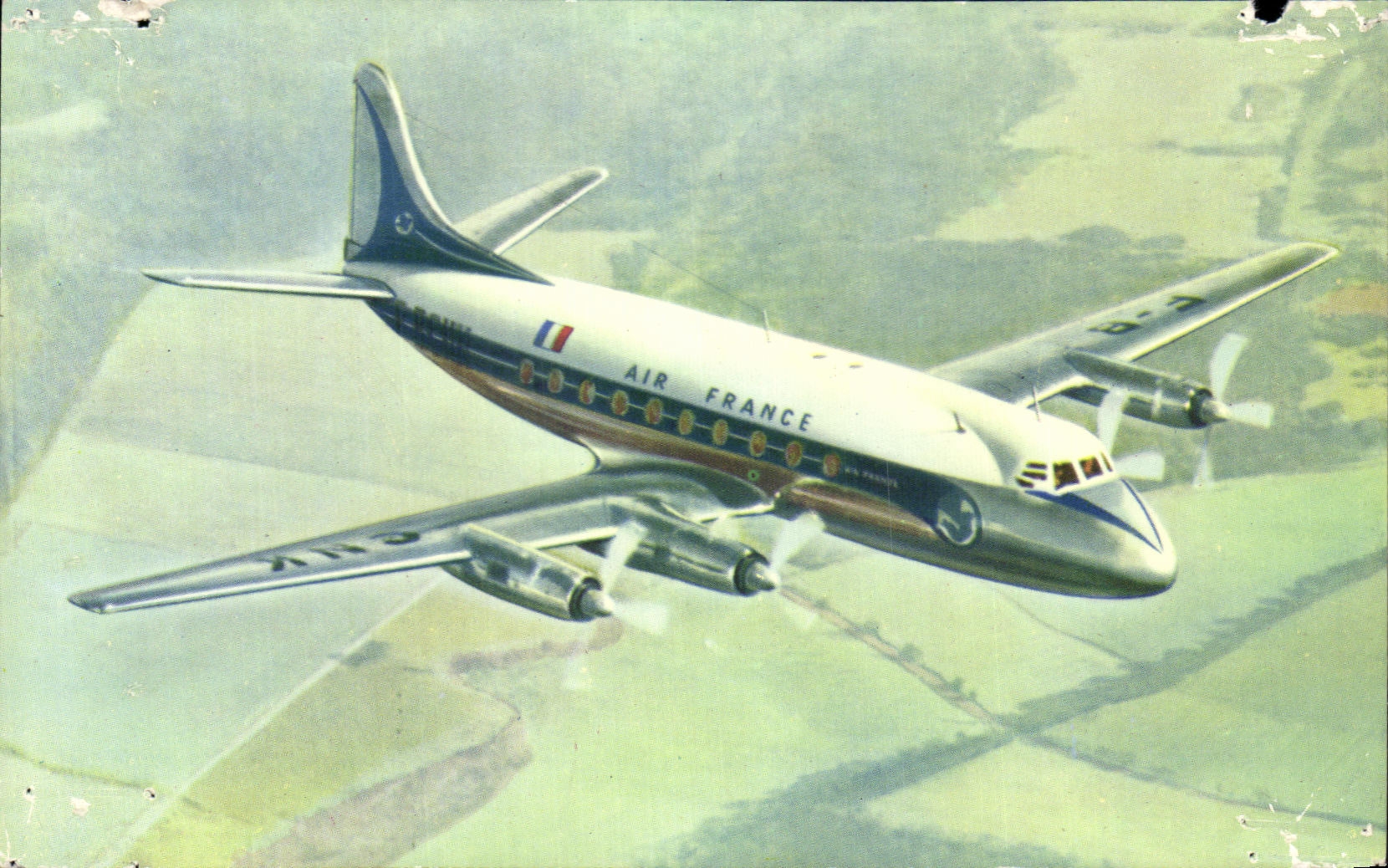 CPSM Avion Air France Vickers Viscount 