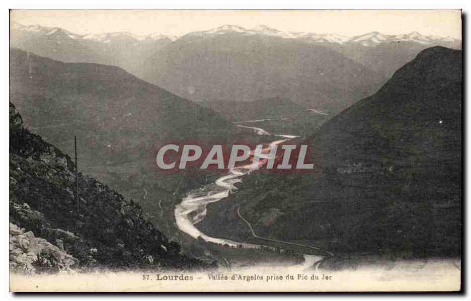 CPA Lourdes Vallee d'Argeles Prise du Pic du Jer