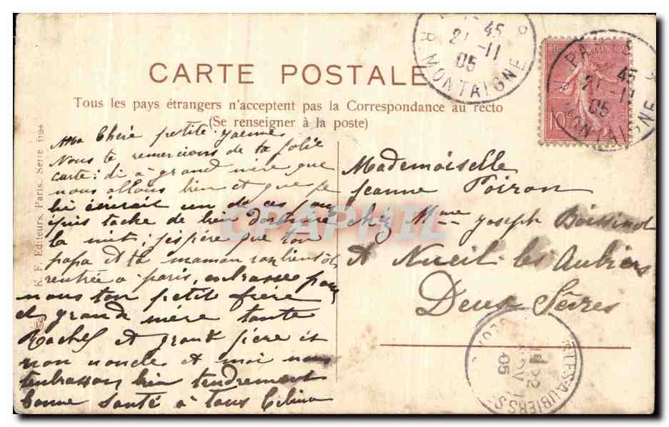 CPA Heureux anniversaire Fantaisie Enfant — Rückseite