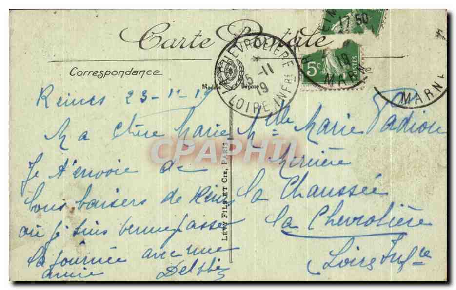 CPA La Grande Guerre Le Crime de Reims La Cathedrale inceusice par les — Verso