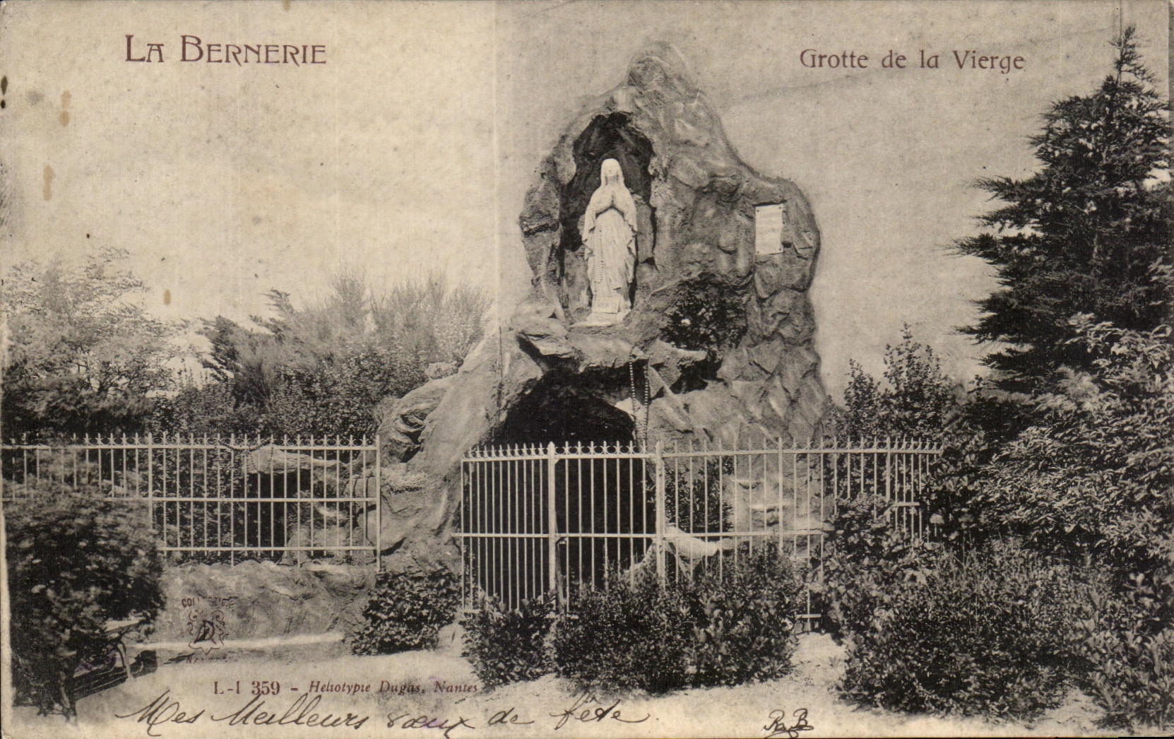 CPA La Bernerie Grotte de la vierge 