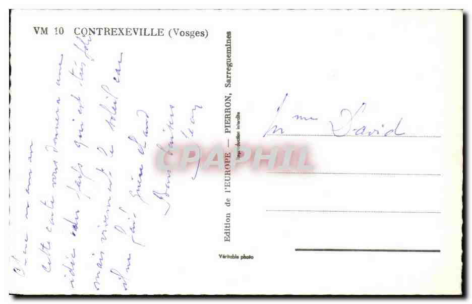 CPA Contrexeville — Rückseite