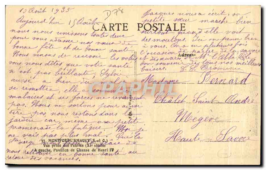 Vue prise des Peutiles (XIIe siècle) — Château Saint-André, Hauts-Savoye — éditeur non visible — Reverso