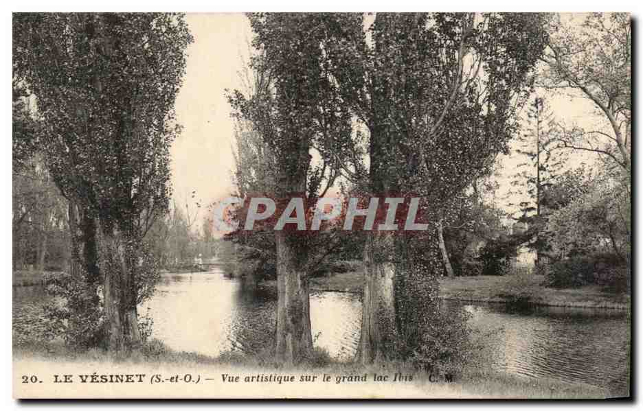 CPA Le Vesinet Vue artistique sur le Grand lac