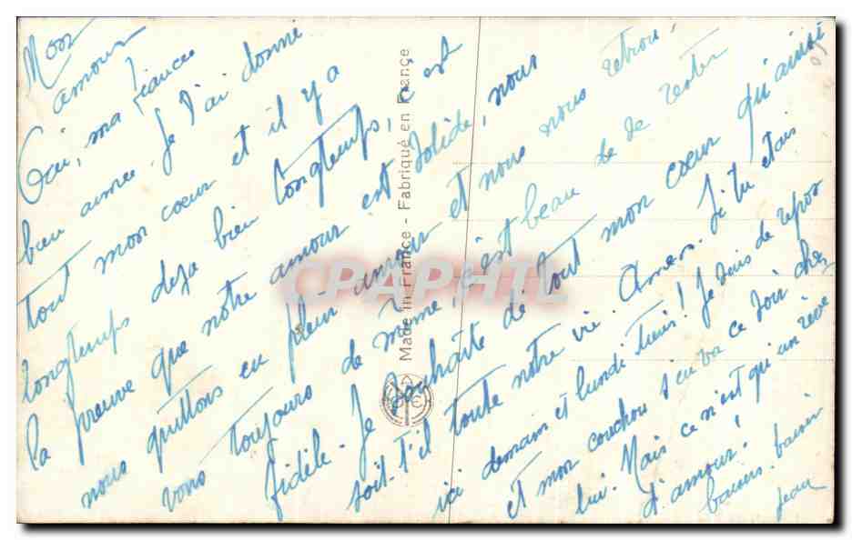 CPA Fantaisie Couple Femme  — Verso