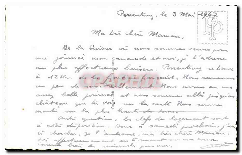 CPA Porrentruy Le Chateau — Back