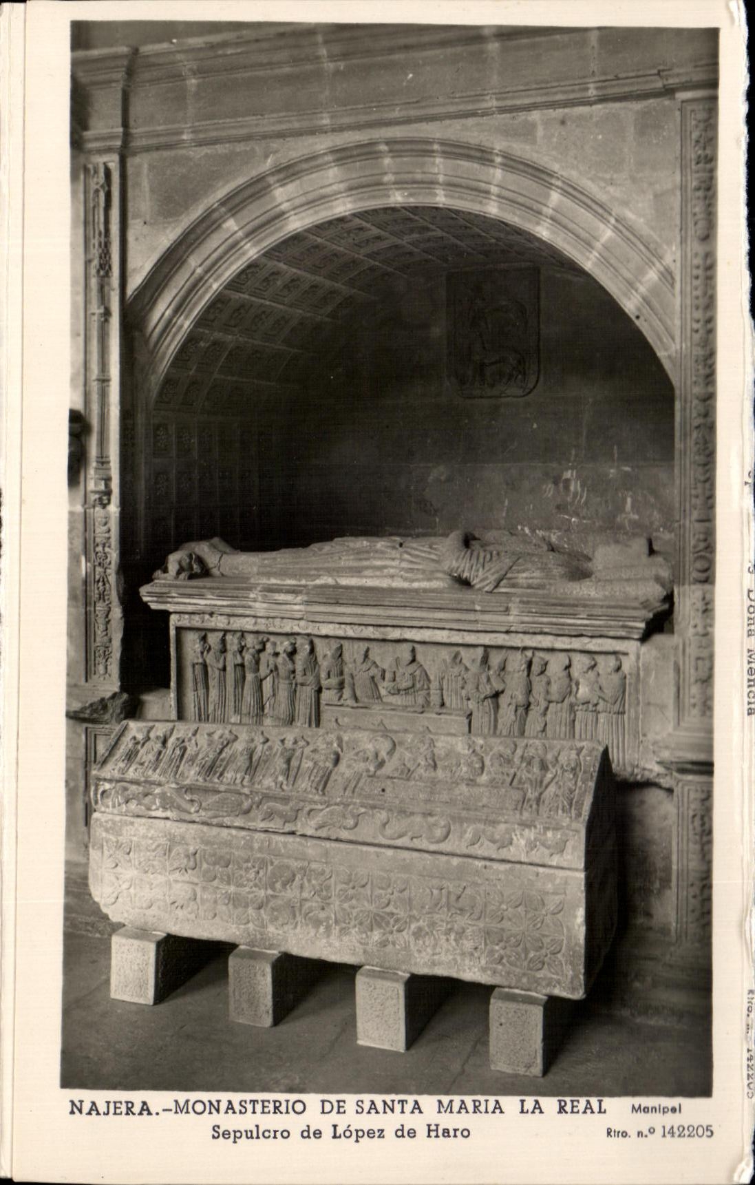 CPA Najera Monasterio De Santa Maria La Real Sepulcro de Lopez de Haro