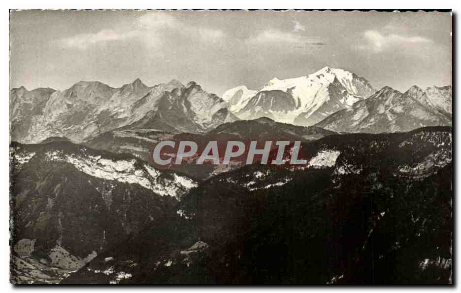 Mont Blanc vom Téléphérique du Mont Veyrier aus gesehen — Editions G. Mouchette, Annecy