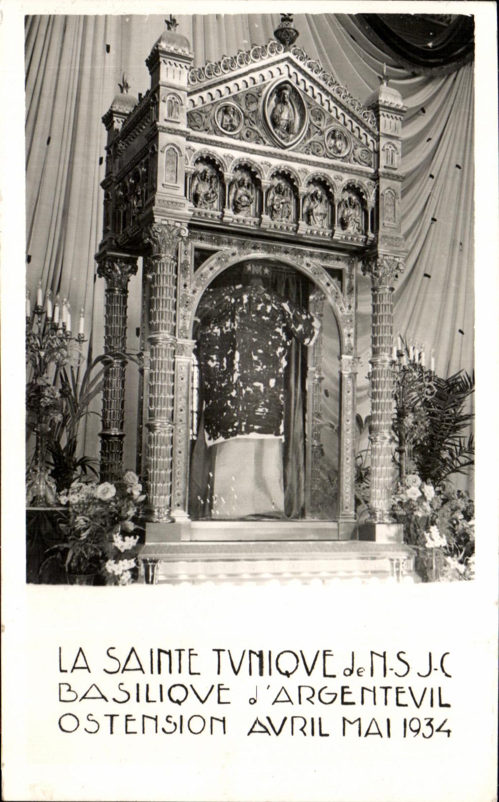 CPA La saint Tuniqve Basilique Argenteuil Ostension 1934