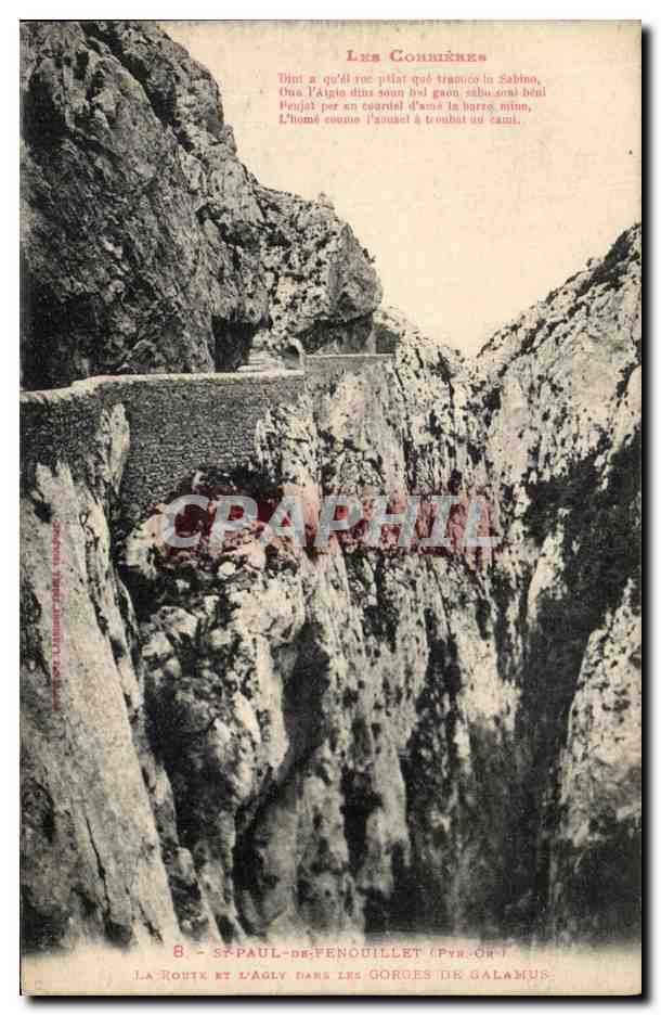 CPA Les Corbieres St Paul de Fenouillet La route et l'Agly dans les gorges de Galamus