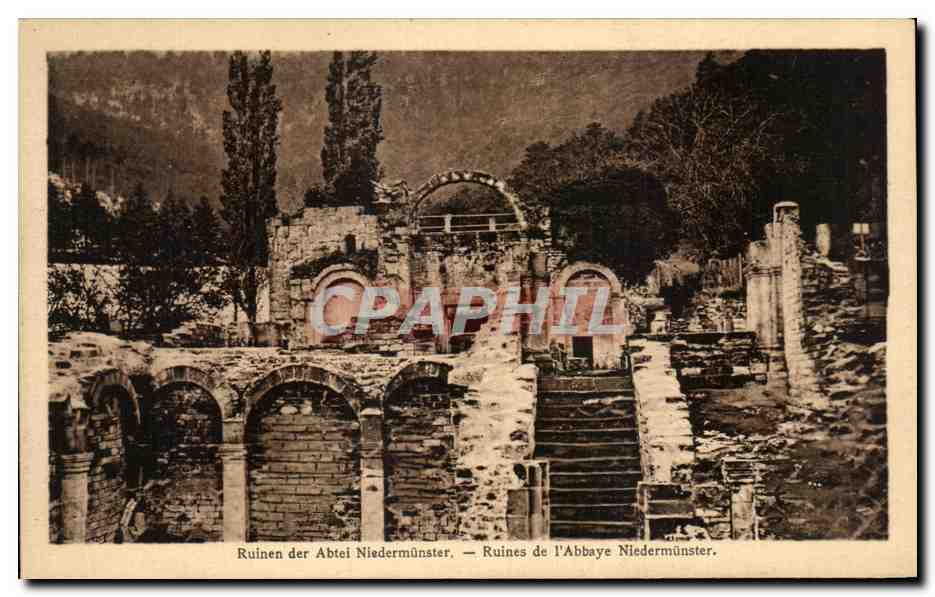Ruines de l'Abbaye Niedermünster — Éditeur Félix Lub, Strasbourg