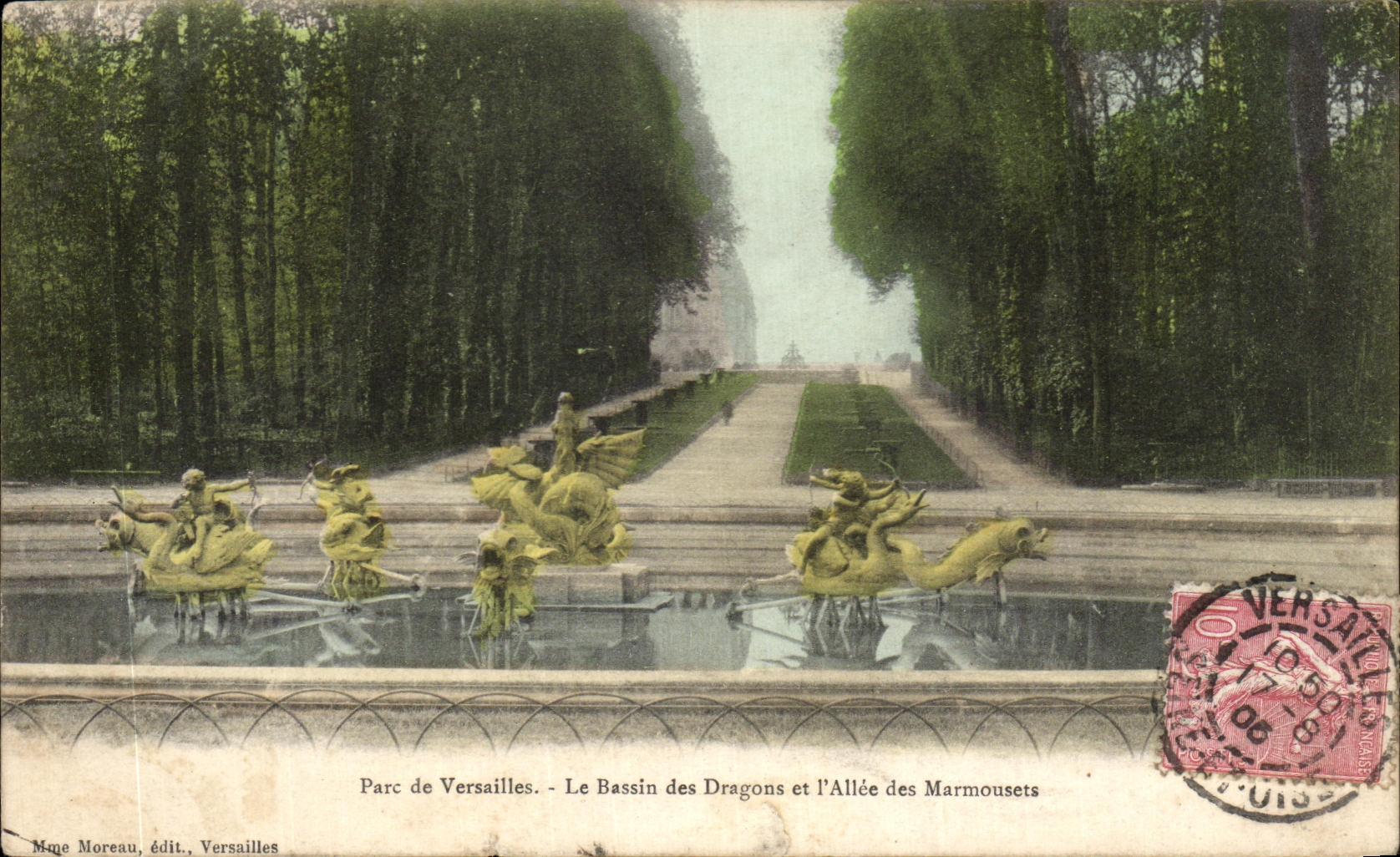 CPA Parc de Versailles Le Bassin des Dragons et l'Allee des Marmousets