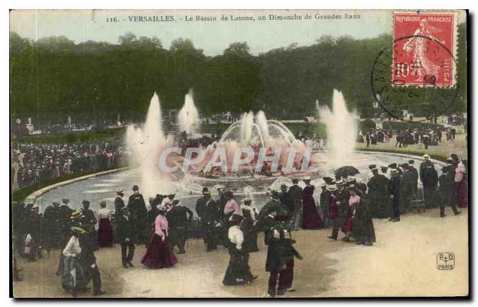 Versailles - Der Bassin de Latone, ein Sonntag der Großen Wassertänze — Verlag P.+D. PARIS, Nr. 116
