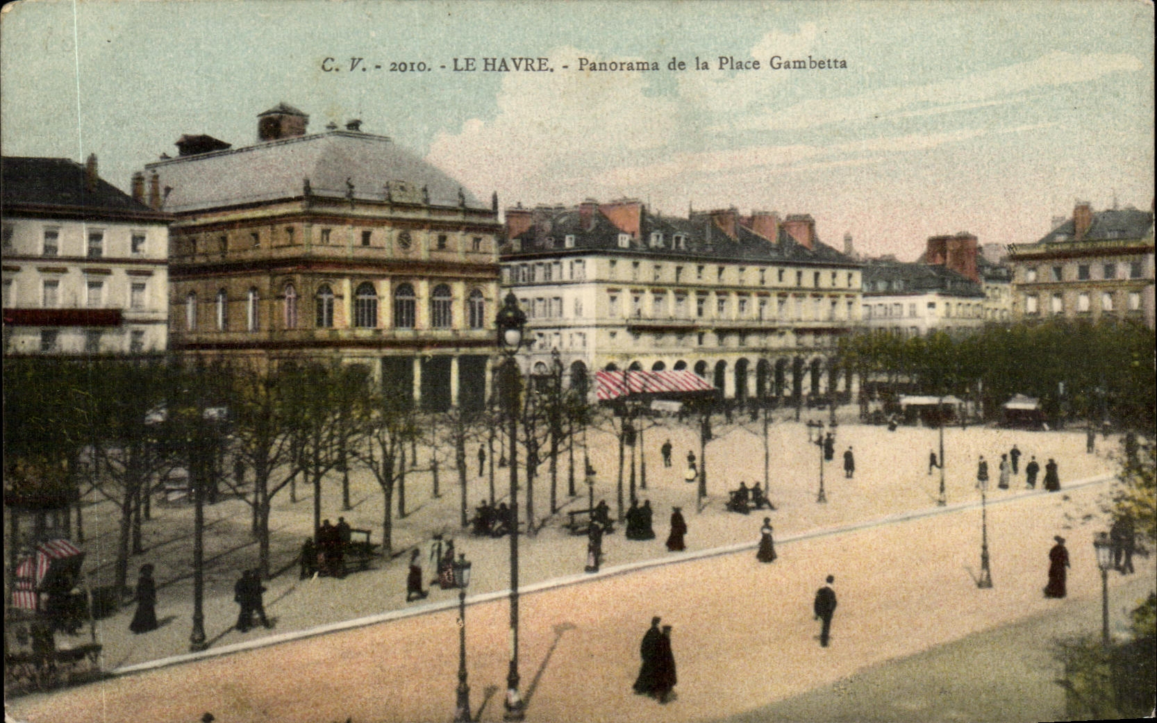 CPA Le Havre Panorama de la Place Gambetta