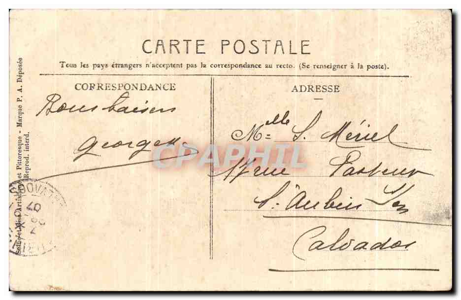 Ambleville (S.-et-O.) — Château d'Ambleville — Collection Paul Allorge - Série M m. 2 — Verso