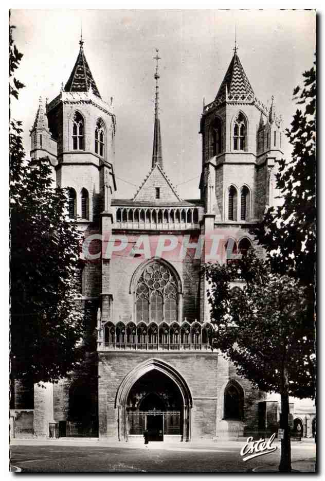 CPA Dijon Cathedrale Saint Benigne Facade Porche Ouest