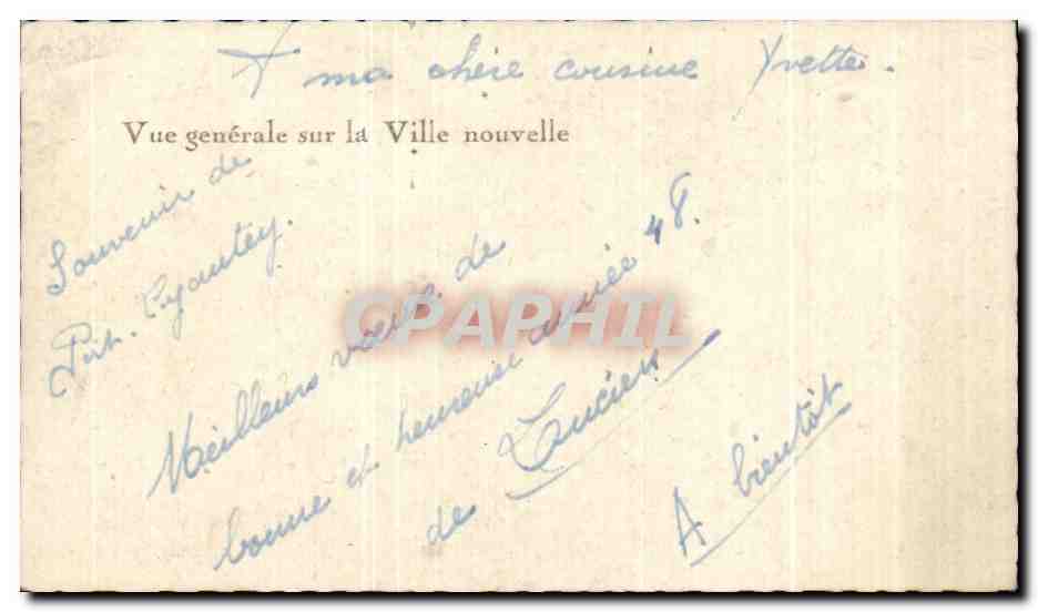 CPA Marox Port Lyautey Vue Generale sur La Ville Nouvelle — Back