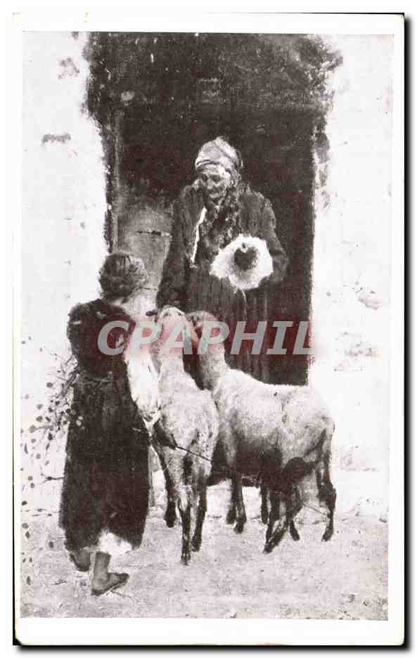 CPA Eugenio Prati All ovile Bergere Moutons 
