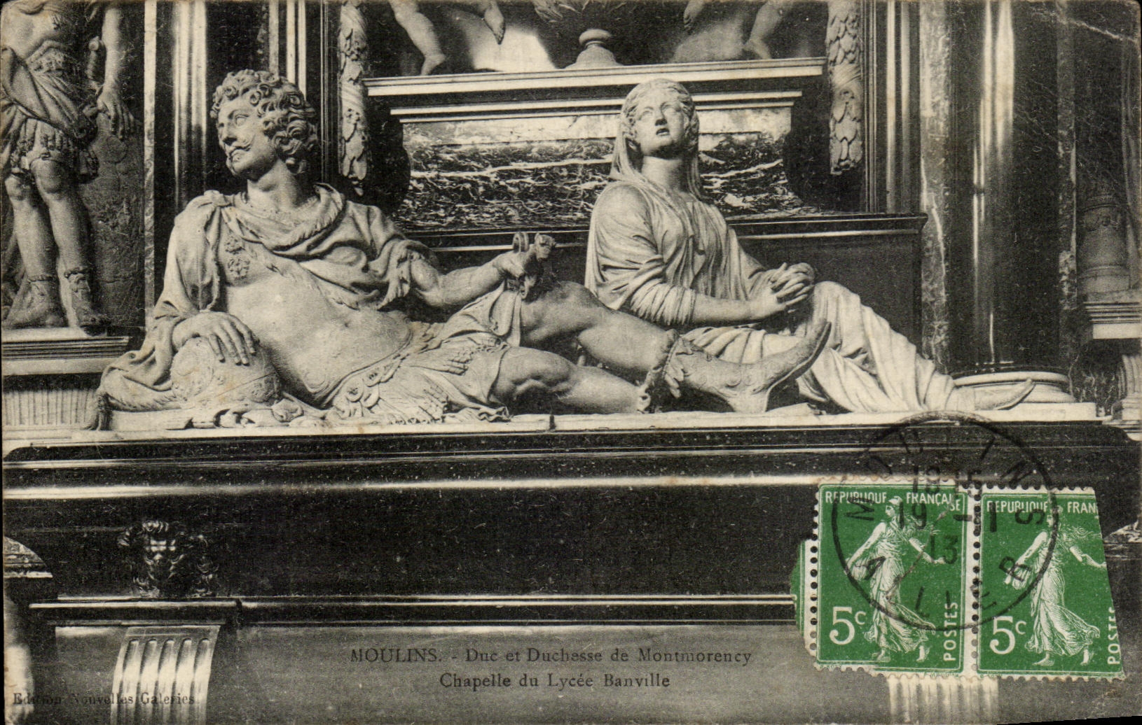 CPA Moulins Duc et Duchesse de Montmorency Chapelle du Lycee Banville