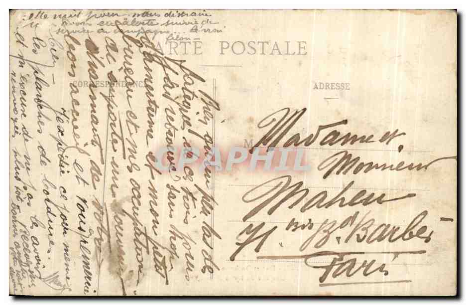 CPA Moulins Duc et Duchesse de Montmorency Chapelle du Lycee Banville — Verso