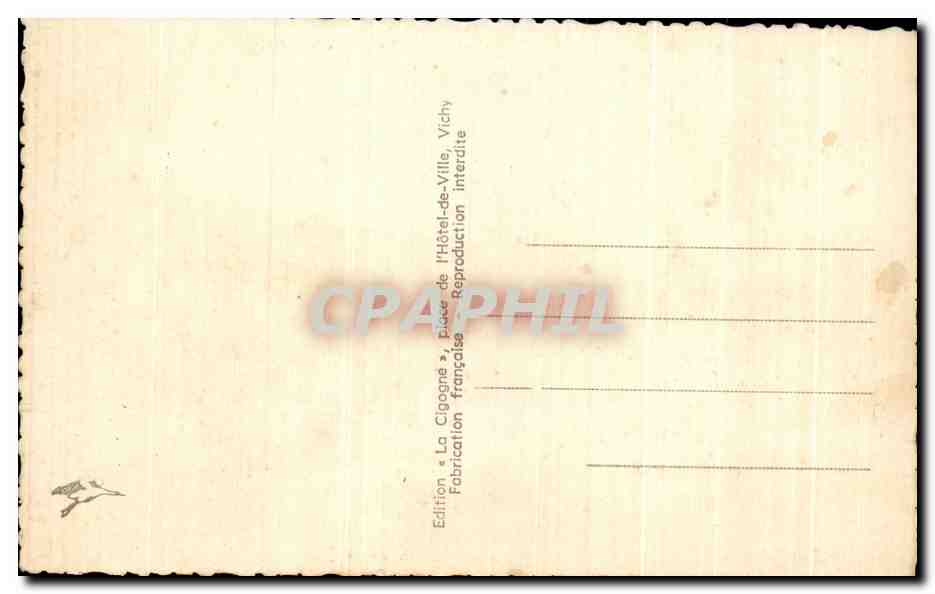 CPA Vichy Etablissement thermal du parc Lardy — Verso