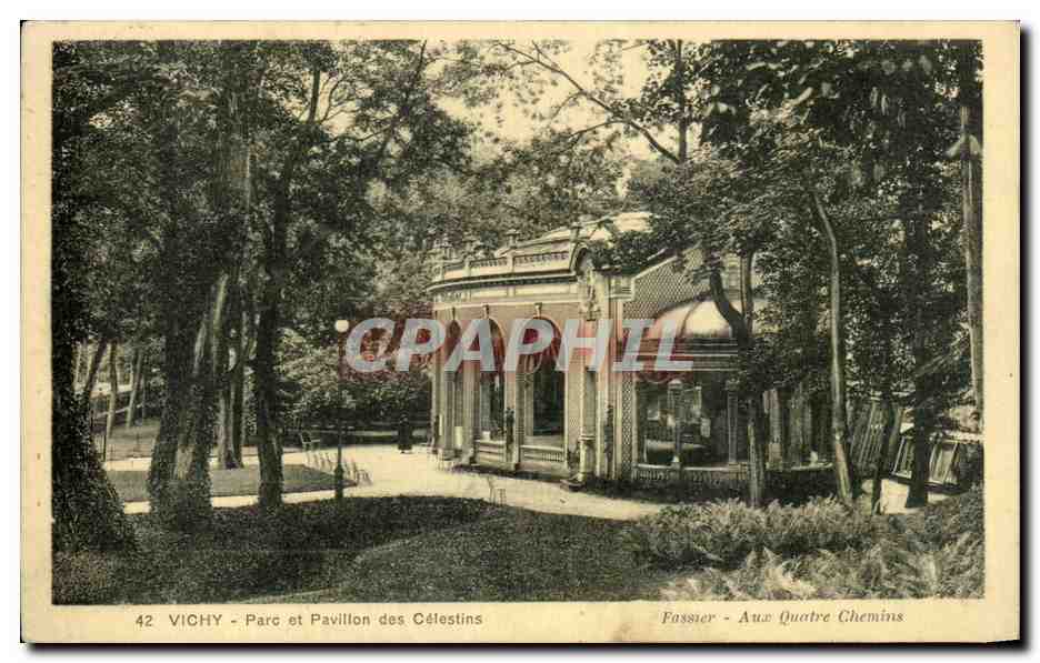 CPA Vichy Parc et pavillon des Celestins 