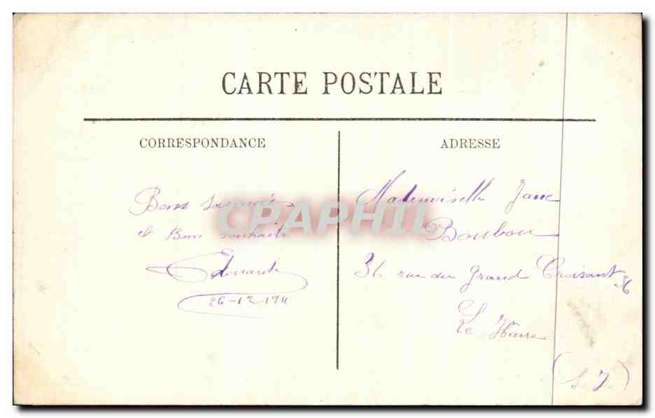 CPA Cannes Fontaine St Georges erigee a la Memoire du Duc d'Albany — Rückseite