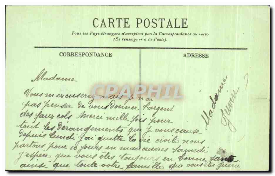 CPA Rouen Les Fleches de Notre Dame — Verso