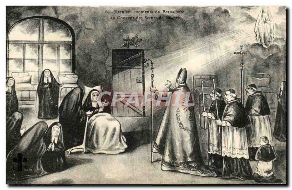 CPA Derniers moments de Bernadette au couvent des soeurs de Nevers