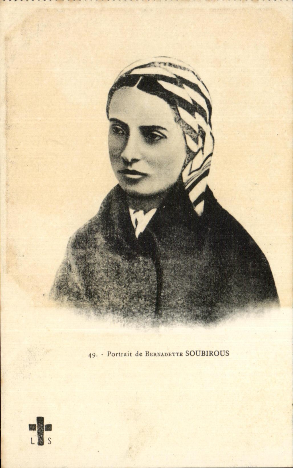 Portrait de Bernadette Soubirous — série L.S. n°49