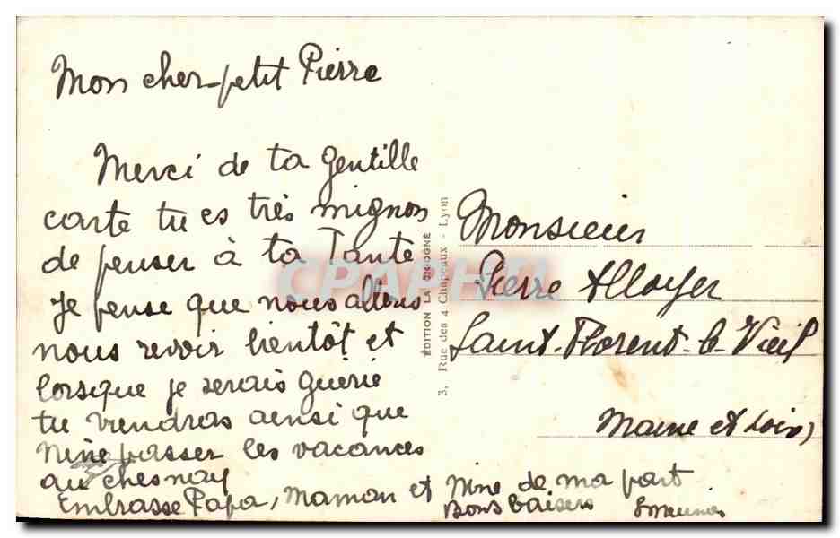 CPA Bourg en Bresse L'Eglise de Brou Le Mausolee de Philibert le Beau — Verso