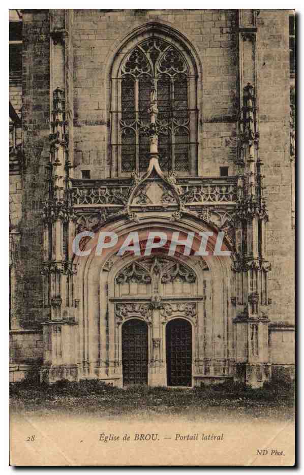 Église de BROU — Portail latéral — ND Phot.