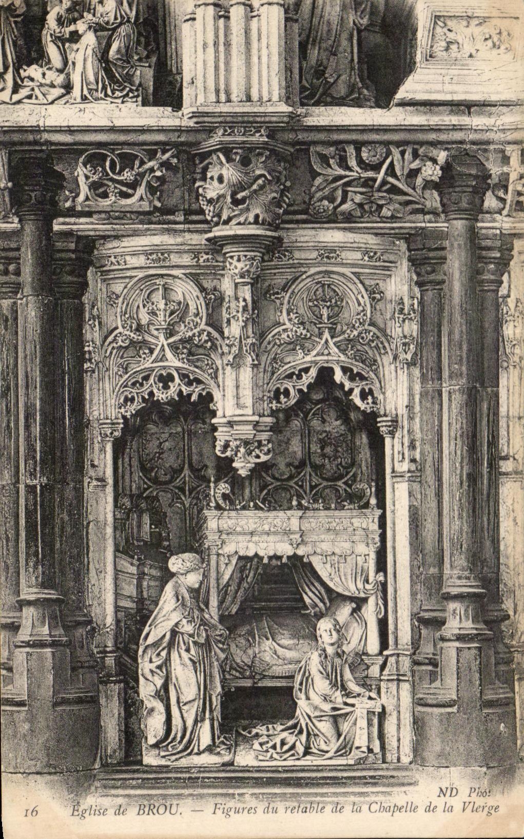 Église de BROU — Figures du retable de la Chapelle de la Vierge — ND Phot